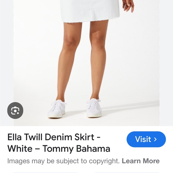 Tommy Bahama Ella Twill white denim skirt, size 4 - Picture 2 of 9